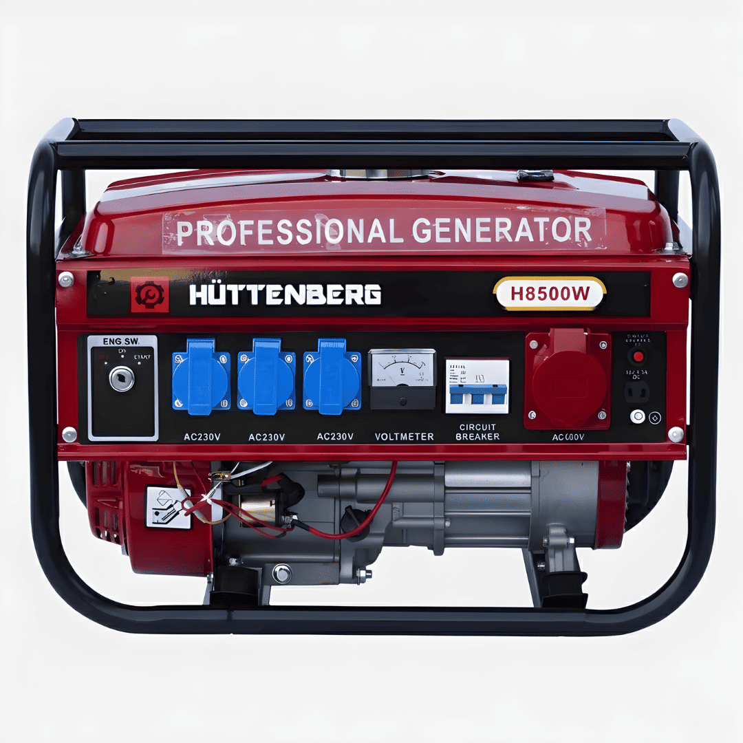 Generatore di Corrente H-8500w (220/380v) Con Chiave Semi Silenzioso