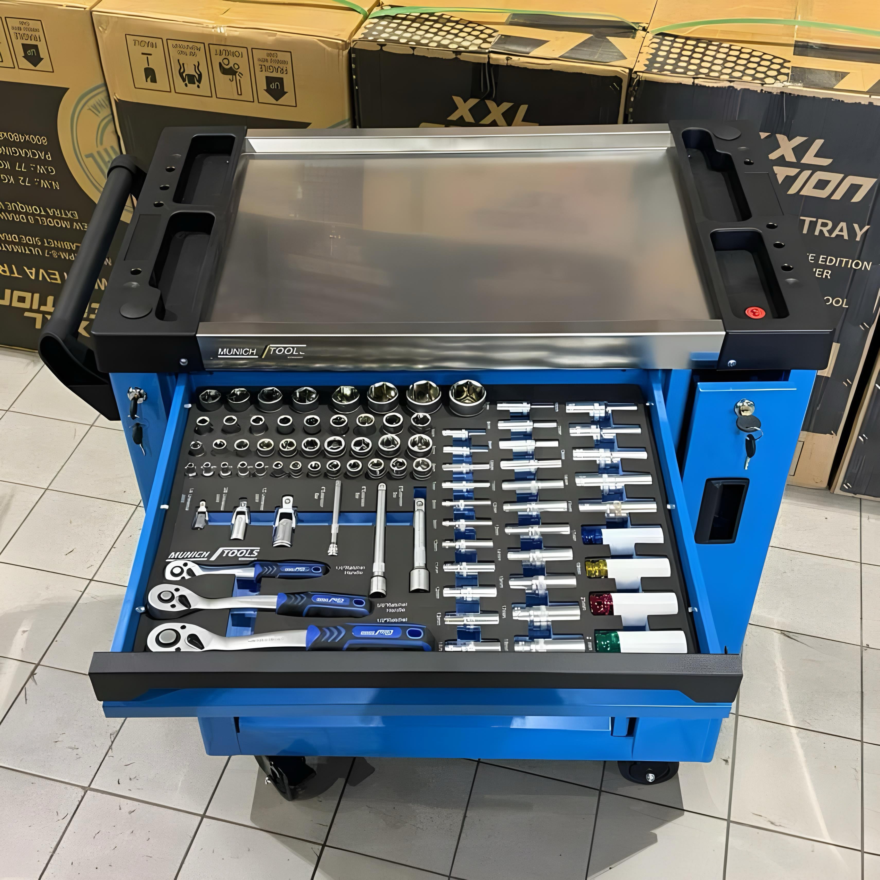 Carrello Attrezzi 8 Cassetti Professionale BLU